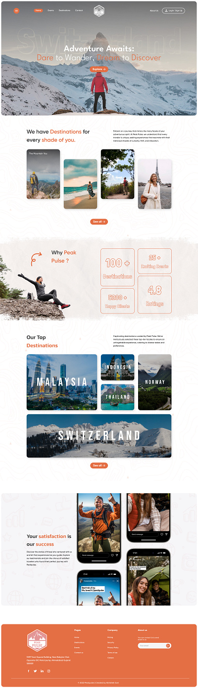 Travel Booking Website Ui Design graphic design landing page responsive design ui website