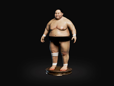 #177 Grand Sumo Wrestler / Blender 3D, Sculpting 3d blender character fighter japan man model sculpting sport sumo traditional wrestler