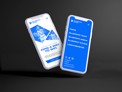 Blueprint Stats - Sports Analytics Website & App android development app branding design ios development mobile responsive ui