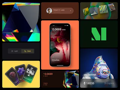 The Web3 platform visual design & brand identity | Lazarev. 3d ai branding buttons cards clean crypto design fields graphic design identity illustration logo metaverse nft product design ui ux