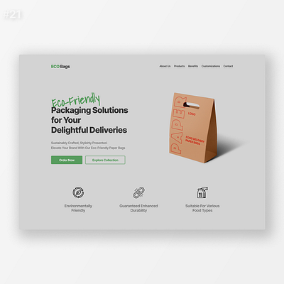 Packaging Web UI Design Concept design figma ui website