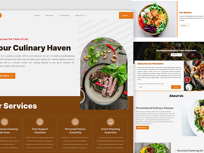 JCOOK Cooking Website culinarycreativity subscribenow uiuxdesign webdesigninspo