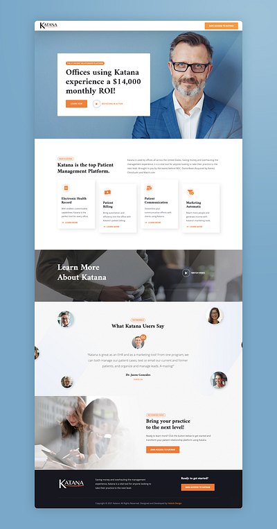 Katana - Patient Management Platform Website branding design graphic design responsive website design website development wordpress