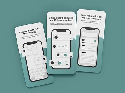 Prior2IPO - Secondaries Market App branding design graphic design illustration responsive