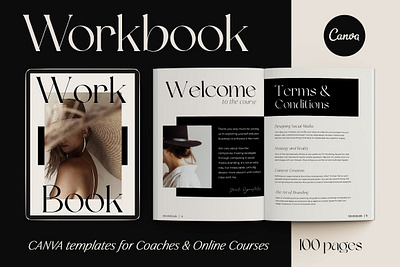 WorkBook for Coaches CANVA canva canva ebook conference book course template coursebook layout design online course planner template social media webinar template workbook workbook template canva worksheet template