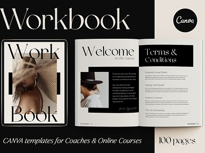 WorkBook for Coaches CANVA canva canva ebook conference book course template coursebook layout design online course planner template social media webinar template workbook workbook template canva worksheet template