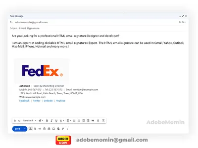 Email Signature, Clickable Signature, Outlook email Signature clickable html email signature clickable signature design email email signature email signature html html email signature html signature outlook email signature outlook signature