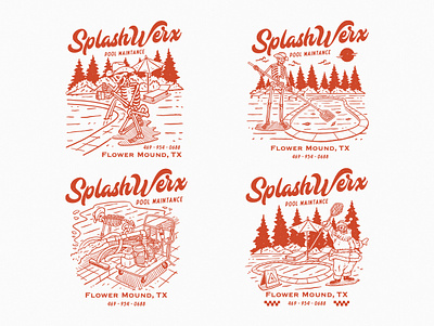 SPLASH WERX apparel design badge design design graphic design illustration logo tshirtdesign ui vintage vintage design