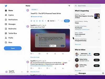 TweePT3 - The First AI-Powered Tweet Writer Chrome Extension design graphic design website design website development
