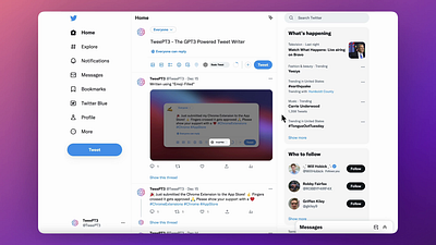 TweePT3 - The First AI-Powered Tweet Writer Chrome Extension design graphic design website design website development