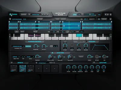 Antares Audio Technologies - Auto-Tune Slice artwork audio audio plugin design gui ui