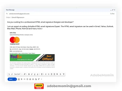 Professional Email Signature design clickable html email signature clickable signature email design email signature email signature html html email signature html signature outlook signature