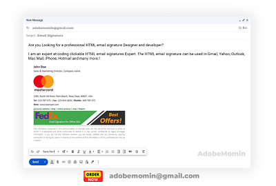 Professional Email Signature design clickable html email signature clickable signature email design email signature email signature html html email signature html signature outlook signature