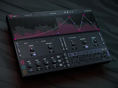 Caelum Audio - Flux Pro 3d artwork audio audio plugin gui ui