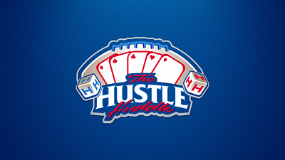 The Hustle Huddle branding cards casino dices gaming illustration logo logotype mascot sport logo
