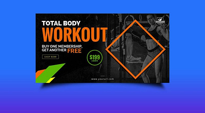 Body Building Banner Design graphic folks graphic folks banner graphic folks logo graphic folks mockup