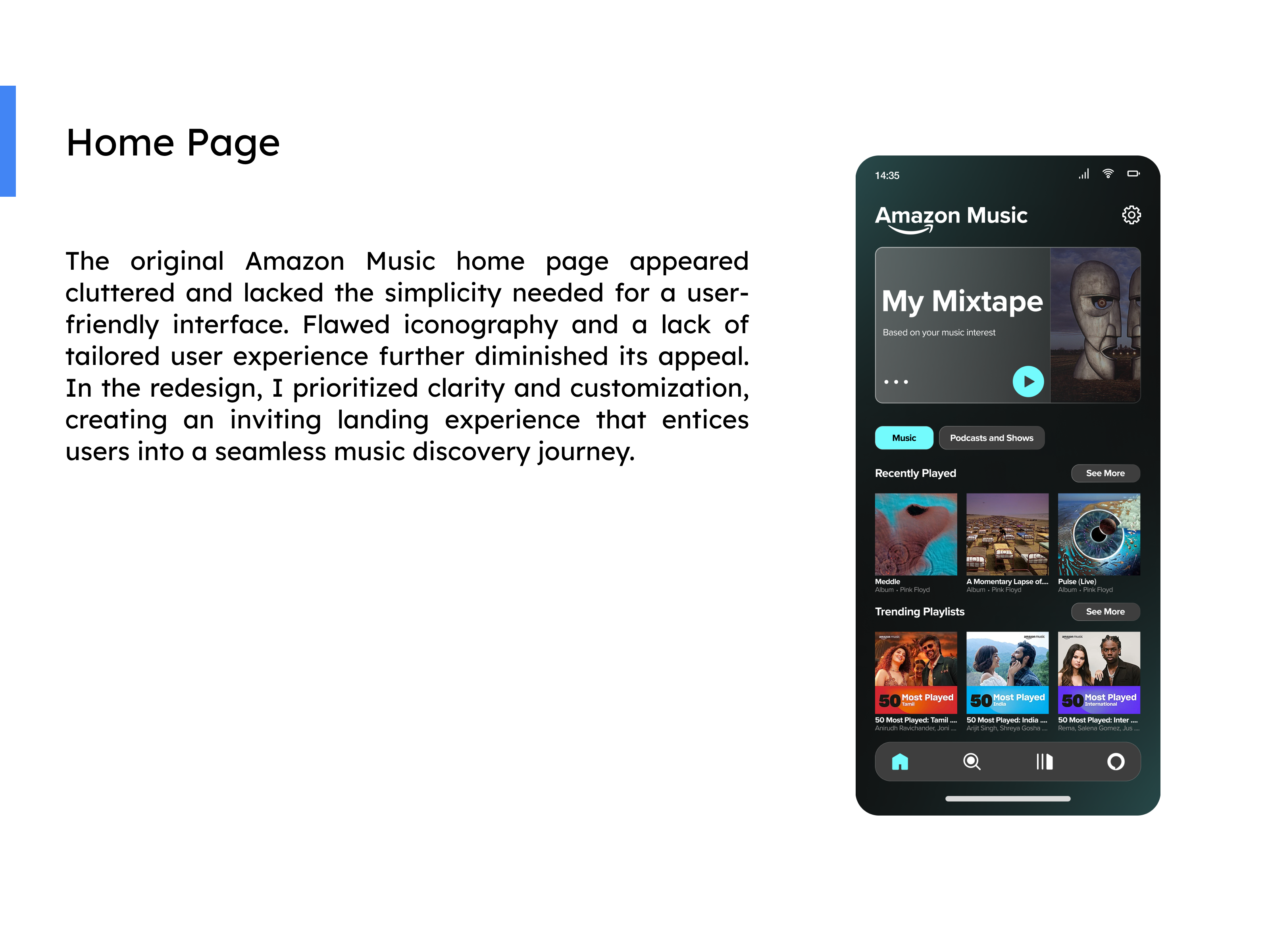 UX Case Study: Amazon Music App Redesign By Saisriram Mahesh On Dribbble