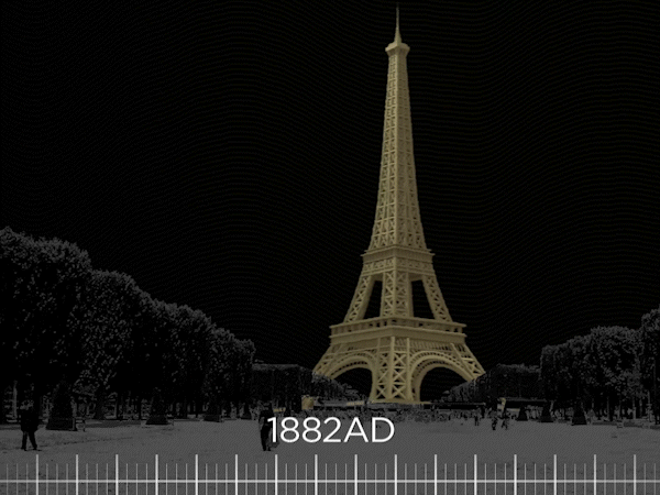MSI Golden Ratio - Eiffel Tower 2d adobe ae after effect animation black branding design france gif glow graphic design mix media motion design motion graphic