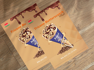 Ice Crem Flyer branding crem flyer flyer food flyer graphic design ice crem ice crem flyer