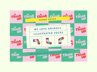 Think Up Branding & Packaging branding graphic design identity logo packaging socks startup thinkup typography uk