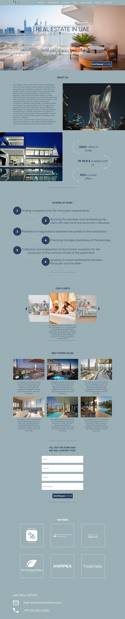 landing page for real estate company graphic design logo product design ui ux webdesign