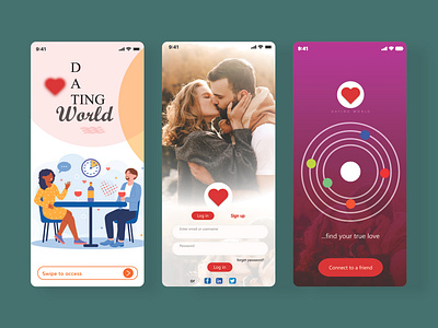 Dating World | Mobile App mobile product design ui