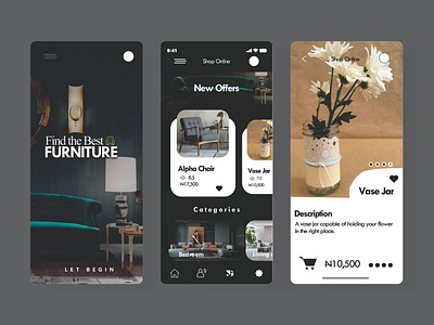 Furniture | Mobile app mobile product design ui