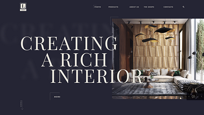Interior design website interior interior design ui web web design