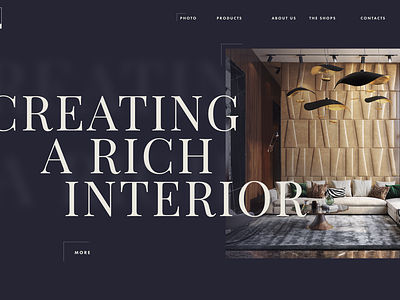 Interior design website interior interior design ui web web design