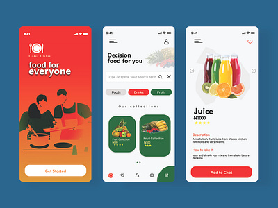 Food for everyone | Mobile app branding motion graphics ui