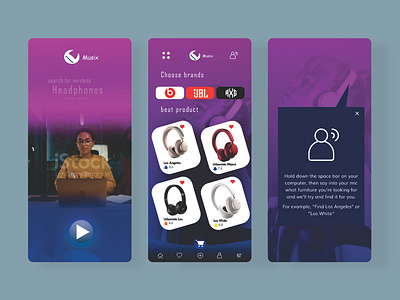 Musix | mobile app animation branding motion graphics ui