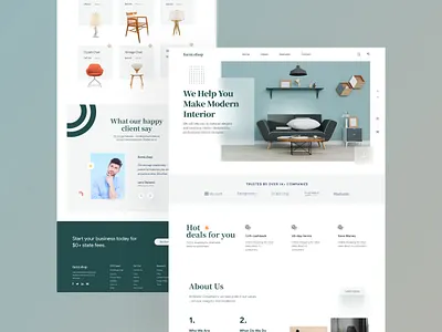 Interior website design ui