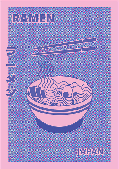 YUMMY RAMEN illustrator japan ramen vector