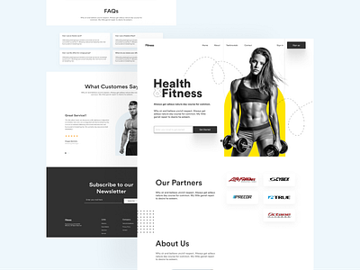 Fitness and health website design