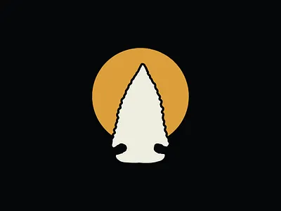 Flint Collector arrowhead brand brand mark branding branding agency flint icon illustration logo logo design logo mark mark silhouette sun sunrise