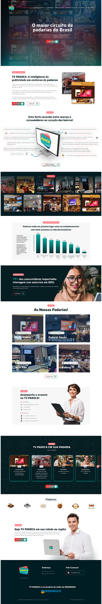 Landing Page for TV Networking in Brazil landing page ui