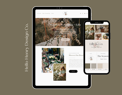 Autumn + Lilly Squarespace Template 7.1 branding design graphic design squarespace web design website template