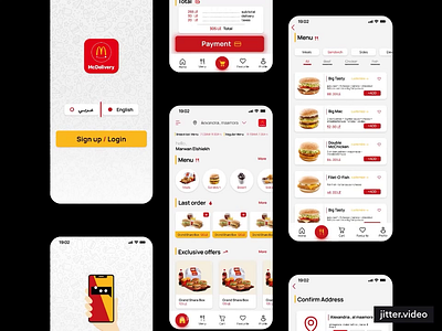 Food Delivery APP (Re-Design for McDelivery) app app design application case study clean ui design food app food delivery food delivery app ios minimal mobile mobile app mobile app design restaurant ui uiux