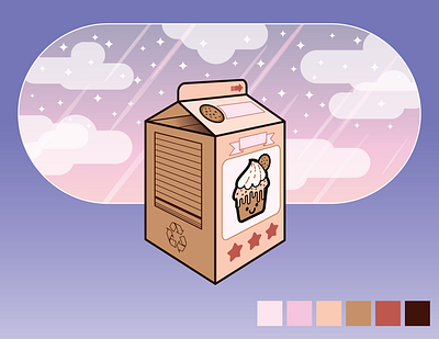 Ice cream box vector graphic design illustrator mockup vector design
