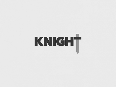 Knight | Typographical Poster design illustration logo poster sans serif simple sword text typography word