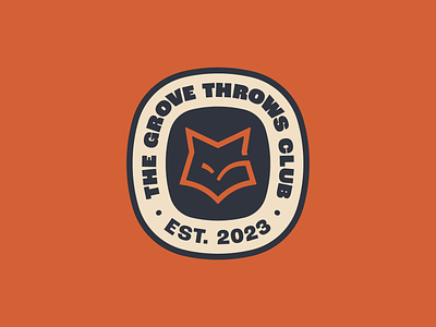 The Grove Throws Club athletic logo badge badge design branding fox icon logo shotput sports sports logo team logo track track and field