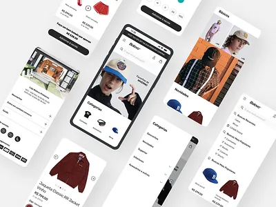 Website for e-commerce brand app brand cloth clothes design e commerce ecommerce figma graphic design mobile mockup modern shopify store ui uiux ux web design webflow website