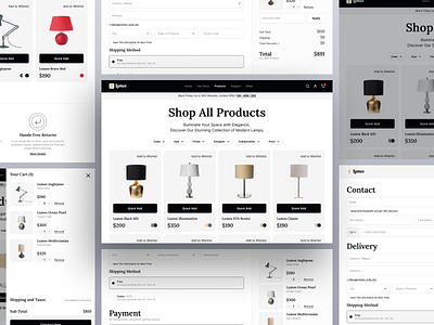 Lumos - Marketplace Checkout Payment Process app app design application clean e commerce ecommerce furniture interior lamp marketplace online shopping product design saas shopping simple uidesign uiux uxdesign website website design