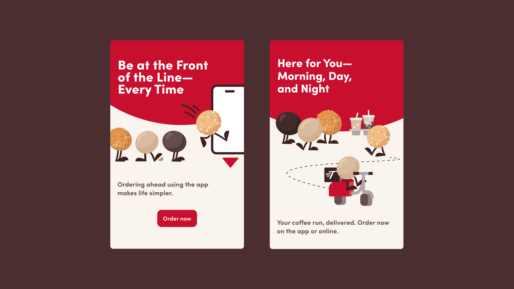 Delivery & Skip the Line app app banner bold branding bright character email email banner email graphics flat hockey icon illustration layout tv ui ux vector