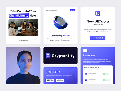 Cryptentity - Bento branding ui