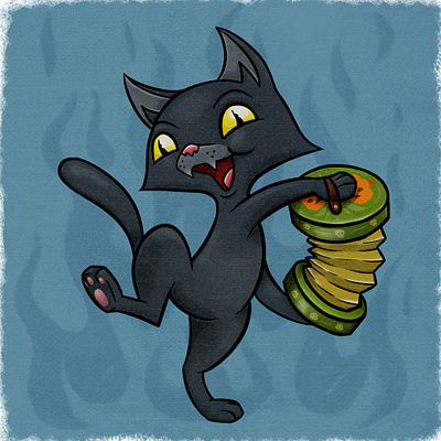 Halloween cat cat character character design halloween illustration