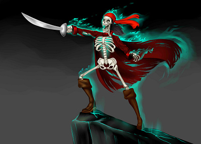 Black Flag pirate undead character character design design illustration