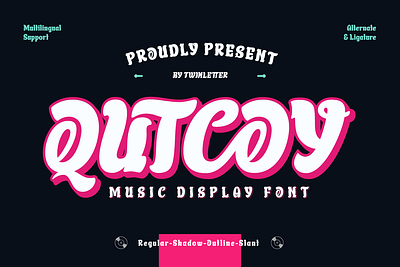 Qutcoy - Display Font band bold concert display enjoyment entertainment event festival font jazz music party playful song special