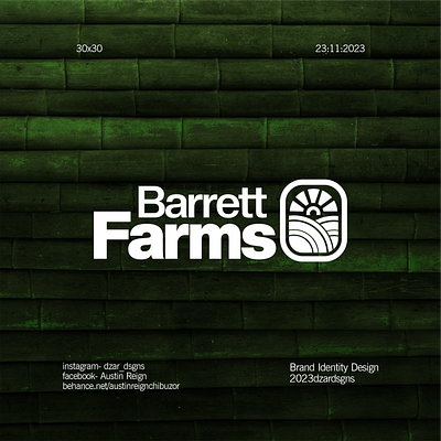 Brand identity design for Barrett Farms branding graphic design logo