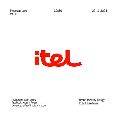 Rebranding design for Itel branding graphic design logo